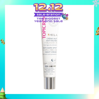 TOPICREM Mela Anti-Dark Spot Gentle Peeling Night Cream (Moisturizes, Smoothes & Suitable For Sensitive Skin) 40ml