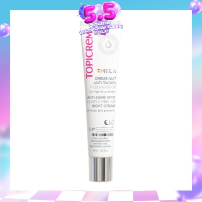 TOPICREM - Mela Anti-Dark Spot Gentle Peeling Night Cream (Moisturizes, Smoothes & Suitable For Sensitive Skin) 40ml (Expiry: Oct`2026)