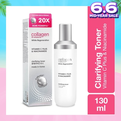 COLLAGEN BY WATSONS White Regeneration Vitamin C Plus & Niacinamide Clarifying Toner (Vegan Collagen, Made in Korea) 130ml