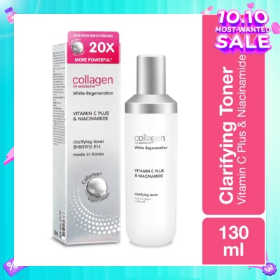 COLLAGEN BY WATSONS White Regeneration Vitamin C Plus & Niacinamide Clarifying Toner (Vegan Collagen, Made in Korea) 130ml