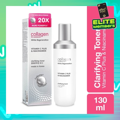 COLLAGEN BY WATSONS White Regeneration Vitamin C Plus & Niacinamide Clarifying Toner (Vegan Collagen, Made in Korea) 130ml