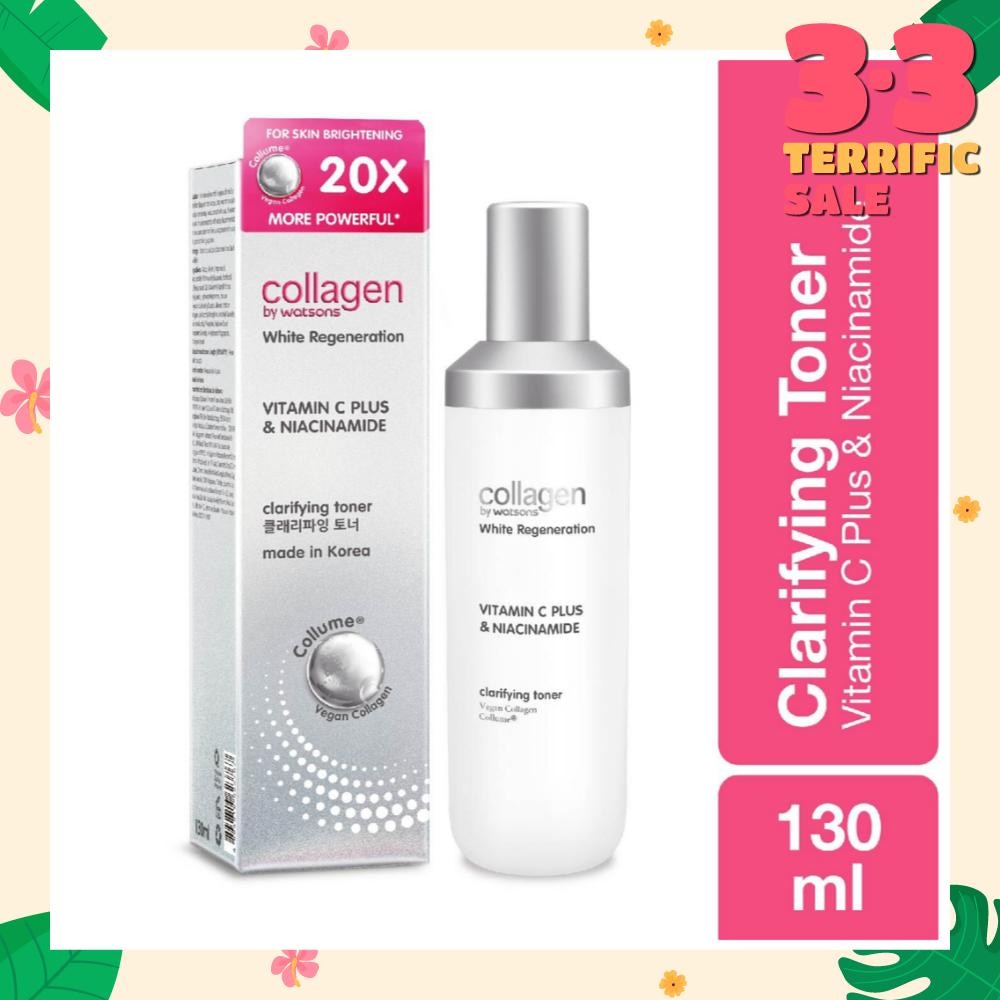 White Regeneration Vitamin C Plus & Niacinamide Clarifying Toner (Vegan Collagen, Made in Korea) 130ml