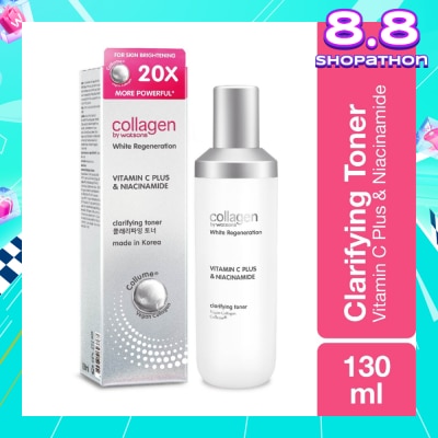 COLLAGEN BY WATSONS White Regeneration Vitamin C Plus & Niacinamide Clarifying Toner (Vegan Collagen, Made in Korea) 130ml
