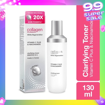 COLLAGEN BY WATSONS White Regeneration Vitamin C Plus & Niacinamide Clarifying Toner (Vegan Collagen, Made in Korea) 130ml