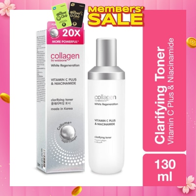 COLLAGEN BY WATSONS White Regeneration Vitamin C Plus & Niacinamide Clarifying Toner (Vegan Collagen, Made in Korea) 130ml