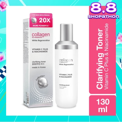 COLLAGEN BY WATSONS White Regeneration Vitamin C Plus & Niacinamide Clarifying Toner (Vegan Collagen, Made in Korea) 130ml