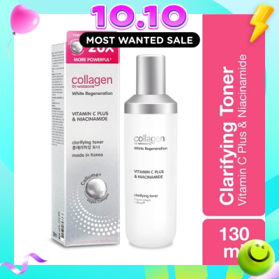 COLLAGEN BY WATSONS White Regeneration Vitamin C Plus & Niacinamide Clarifying Toner (Vegan Collagen, Made in Korea) 130ml image