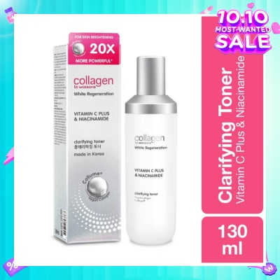 COLLAGEN BY WATSONS White Regeneration Vitamin C Plus & Niacinamide Clarifying Toner (Vegan Collagen, Made in Korea) 130ml