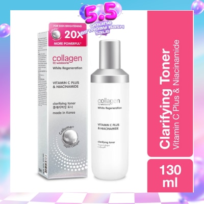 COLLAGEN BY WATSONS - White Regeneration Vitamin C Plus & Niacinamide Clarifying Toner (Vegan Collagen, Made in Korea) 130ml