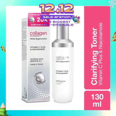 COLLAGEN BY WATSONS White Regeneration Vitamin C Plus & Niacinamide Clarifying Toner (Vegan Collagen, Made in Korea) 130ml