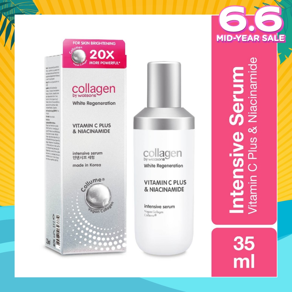 White Regeneration Vitamin C Plus & Niacinamide Intensive Serum (Vegan Collagen, Made in Korea) 35ml