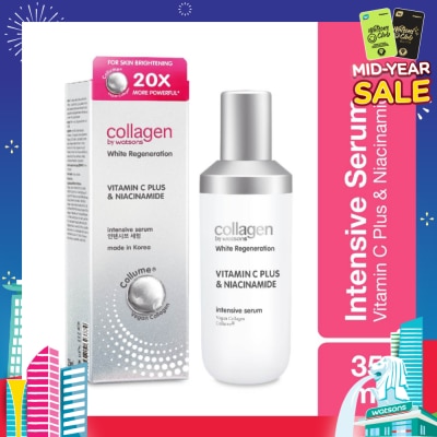 COLLAGEN BY WATSONS White Regeneration Vitamin C Plus & Niacinamide Intensive Serum (Vegan Collagen, Made in Korea) 35ml