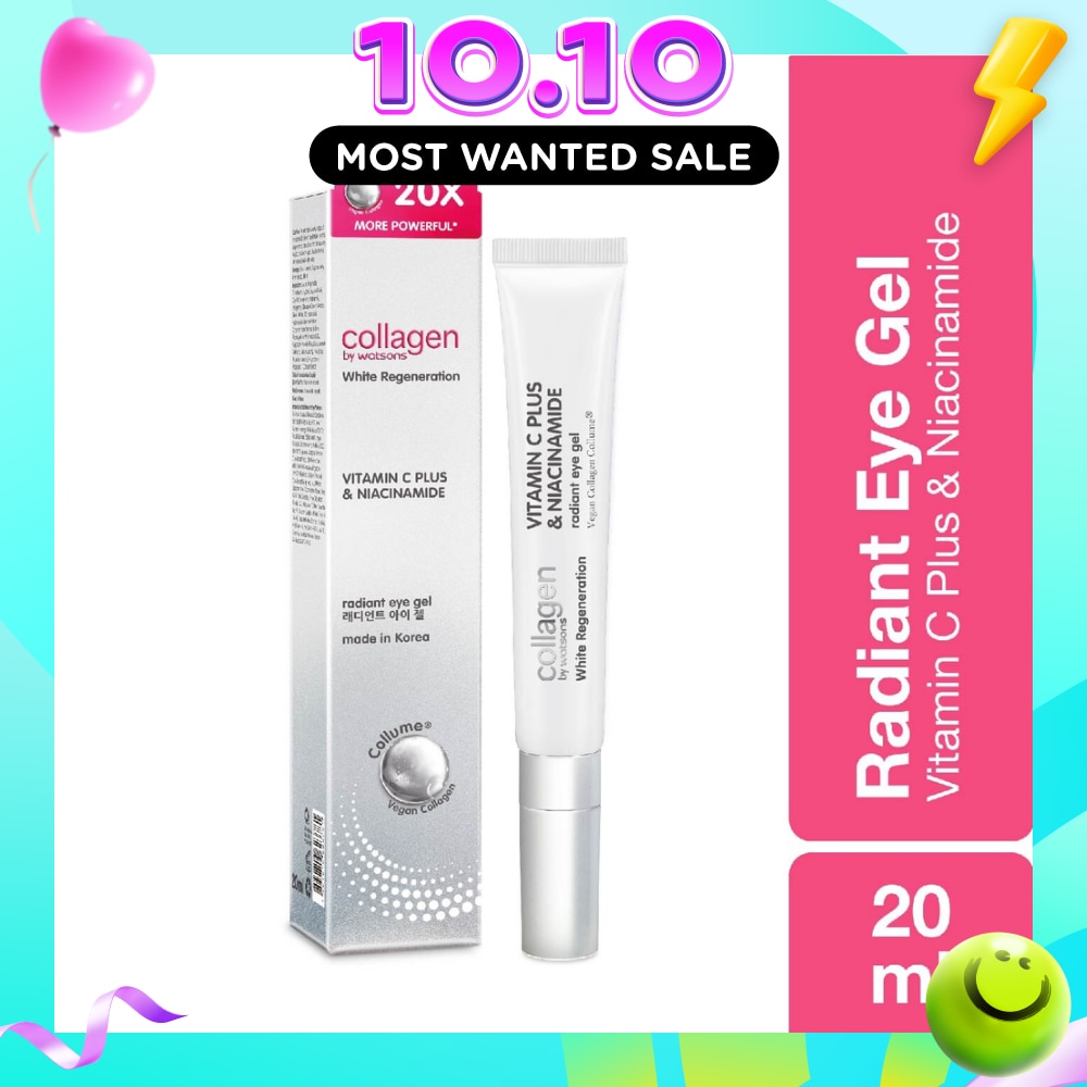 White Regeneration Vitamin C Plus & Niacinamide Radiant Eye Gel (Vegan Collagen, Made in Korea) 20ml image