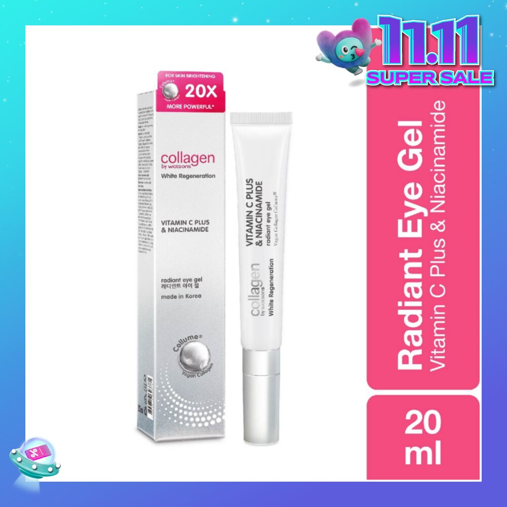 White Regeneration Vitamin C Plus & Niacinamide Radiant Eye Gel (Vegan Collagen, Made in Korea) 20ml