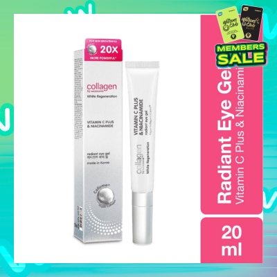 COLLAGEN BY WATSONS White Regeneration Vitamin C Plus & Niacinamide Radiant Eye Gel (Vegan Collagen, Made in Korea) 20ml