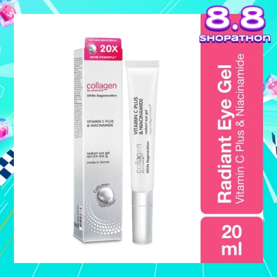 COLLAGEN BY WATSONS White Regeneration Vitamin C Plus & Niacinamide Radiant Eye Gel (Vegan Collagen, Made in Korea) 20ml