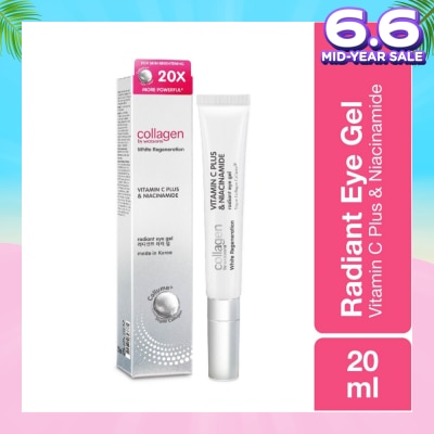 COLLAGEN BY WATSONS White Regeneration Vitamin C Plus & Niacinamide Radiant Eye Gel (Vegan Collagen, Made in Korea) 20ml