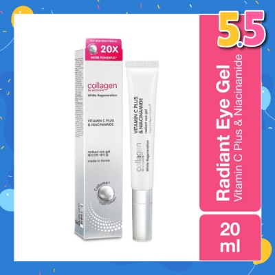 COLLAGEN BY WATSONS White Regeneration Vitamin C Plus & Niacinamide Radiant Eye Gel (Vegan Collagen, Made in Korea) 20ml