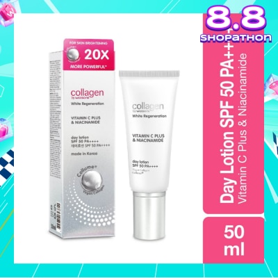 COLLAGEN BY WATSONS White Regeneration Vitamin C Plus & Niacinamide Day Lotion SPF 50 PA++++ (Vegan Collagen, Made in Korea) 50ml
