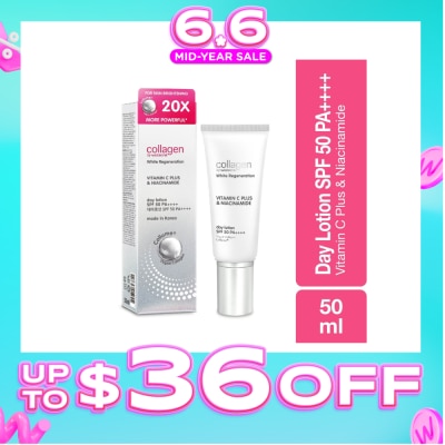COLLAGEN BY WATSONS - White Regeneration Vitamin C Plus & Niacinamide Day Lotion SPF 50 PA++++ (Vegan Collagen, Made in Korea) 50ml