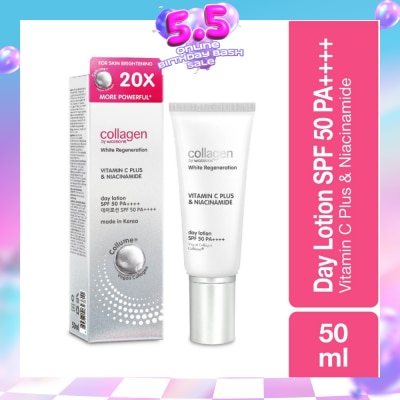 COLLAGEN BY WATSONS - White Regeneration Vitamin C Plus & Niacinamide Day Lotion SPF 50 PA++++ (Vegan Collagen, Made in Korea) 50ml