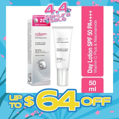 COLLAGEN BY WATSONS - White Regeneration Vitamin C Plus & Niacinamide Day Lotion SPF 50 PA++++ (Vegan Collagen, Made in Korea) 50ml
