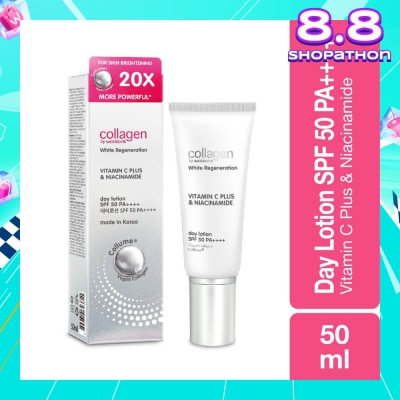 COLLAGEN BY WATSONS White Regeneration Vitamin C Plus & Niacinamide Day Lotion SPF 50 PA++++ (Vegan Collagen, Made in Korea) 50ml