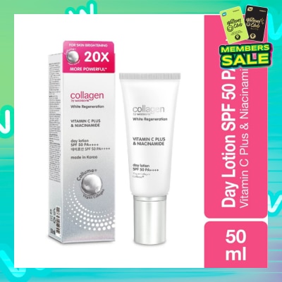 COLLAGEN BY WATSONS White Regeneration Vitamin C Plus & Niacinamide Day Lotion SPF 50 PA++++ (Vegan Collagen, Made in Korea) 50ml