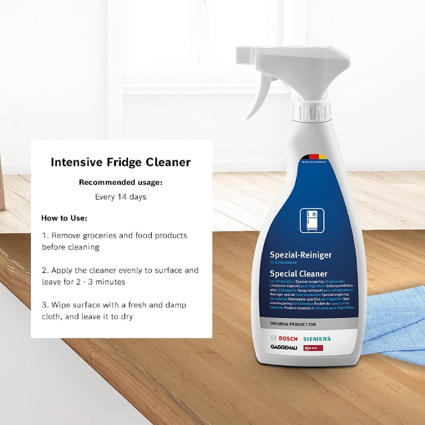 Intensive Fridge Cleaner (Reduces Unpleasant Odours) 500ml