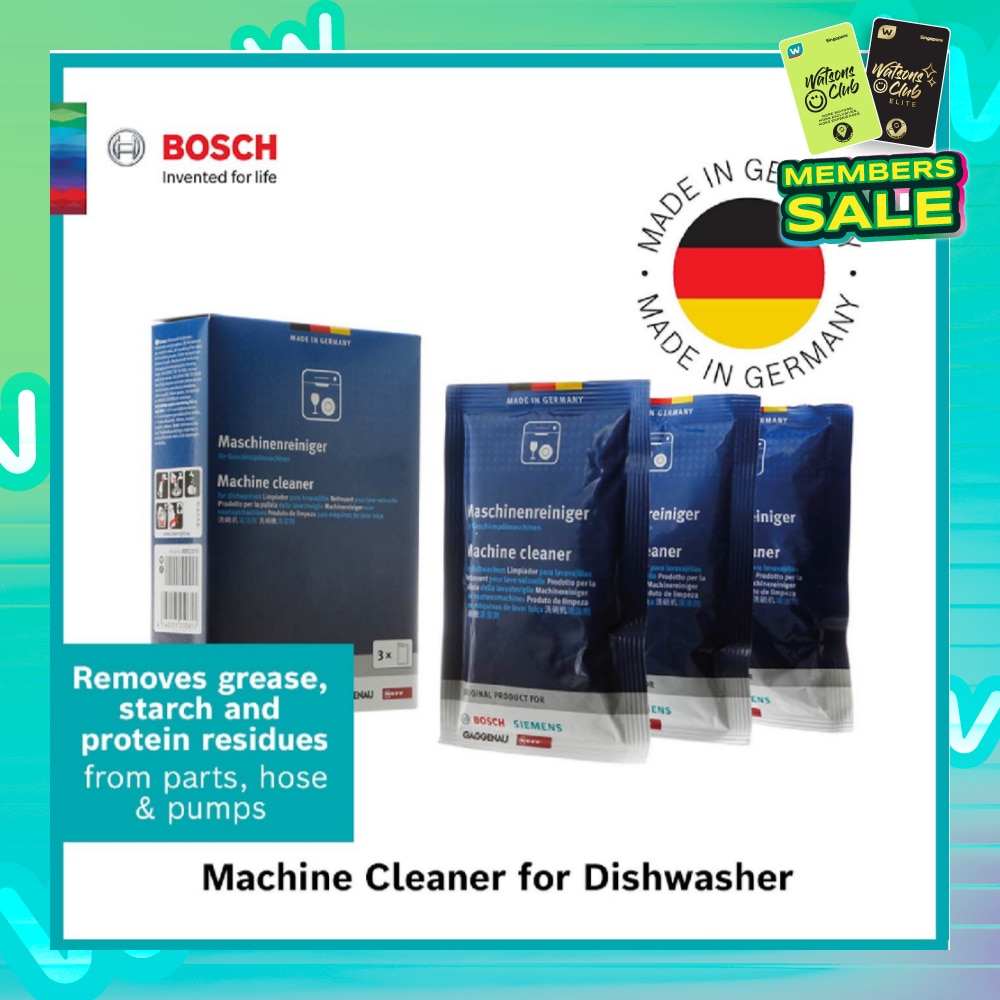 Dishwasher Machine Cleaner Sachet (Effectively Removes Grease + Starch + Protein Residues In Entire Interior Of The Dishwasher) 45g X 4s