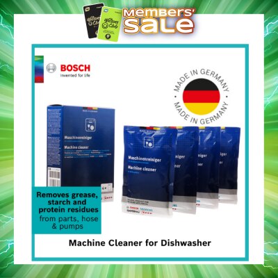 BOSCH - Dishwasher Machine Cleaner Sachet (Effectively Removes Grease + Starch + Protein Residues In Entire Interior Of The Dishwasher) 45g X 4s