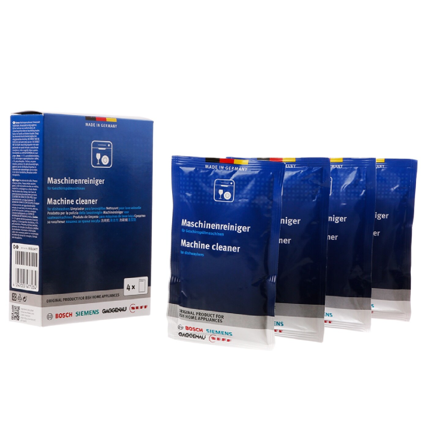 Dishwasher Machine Cleaner Sachet (Effectively Removes Grease + Starch + Protein Residues In Entire Interior Of The Dishwasher) 45g X 4s