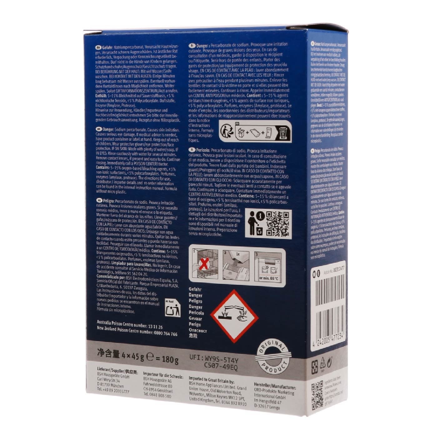 Washing Machine Cleaner (For Removing Deposits + Unpleasant Odour) 200g