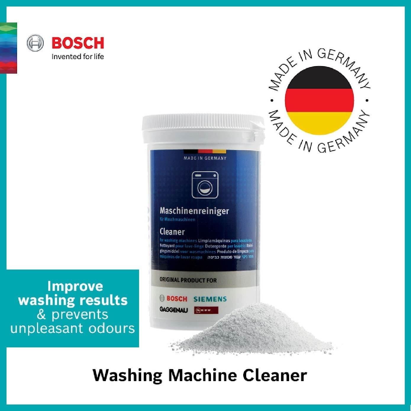 Washing Machine Cleaner (For Removing Deposits + Unpleasant Odour) 200g