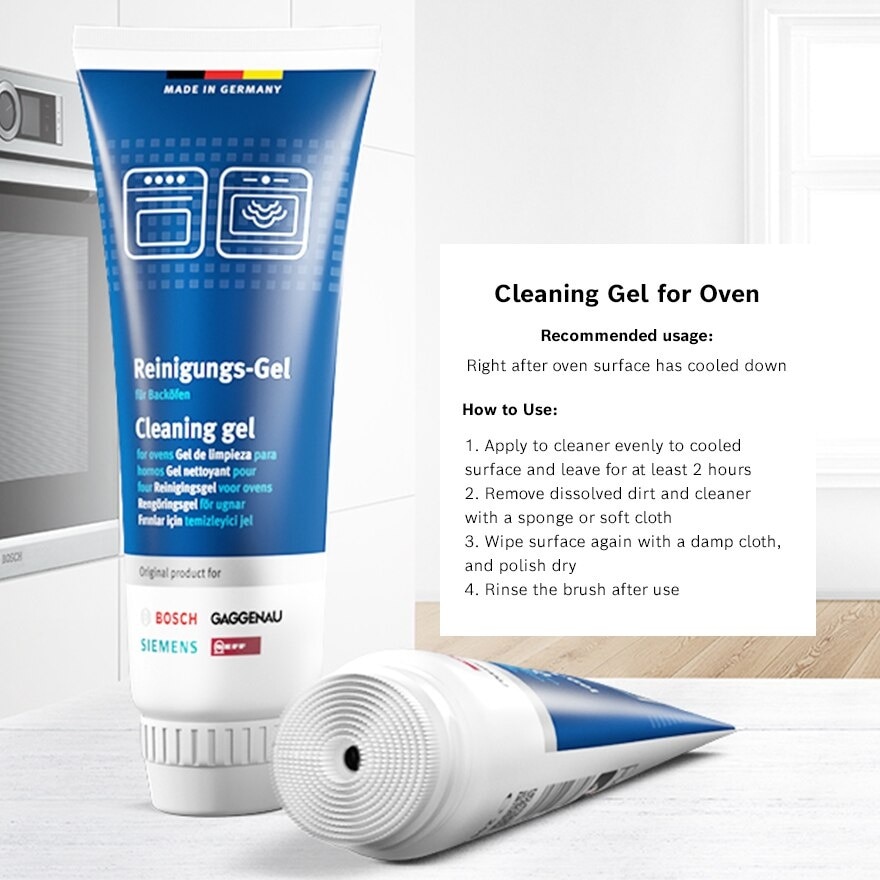 Cleaning Gel For Oven + Baking Tray (For Intensive Cleaning Of Stubborn And Tough Burnt-On Deposits) 200ml