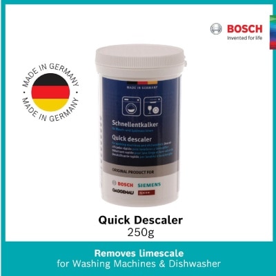 BOSCH Quick Descaler For Washing Machines And Dishwashers (Effectively Removes Limescale) 250g