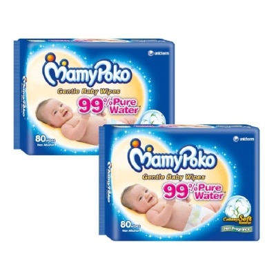 MAMYPOKO Mamypoko Baby Wipes 80P X 2