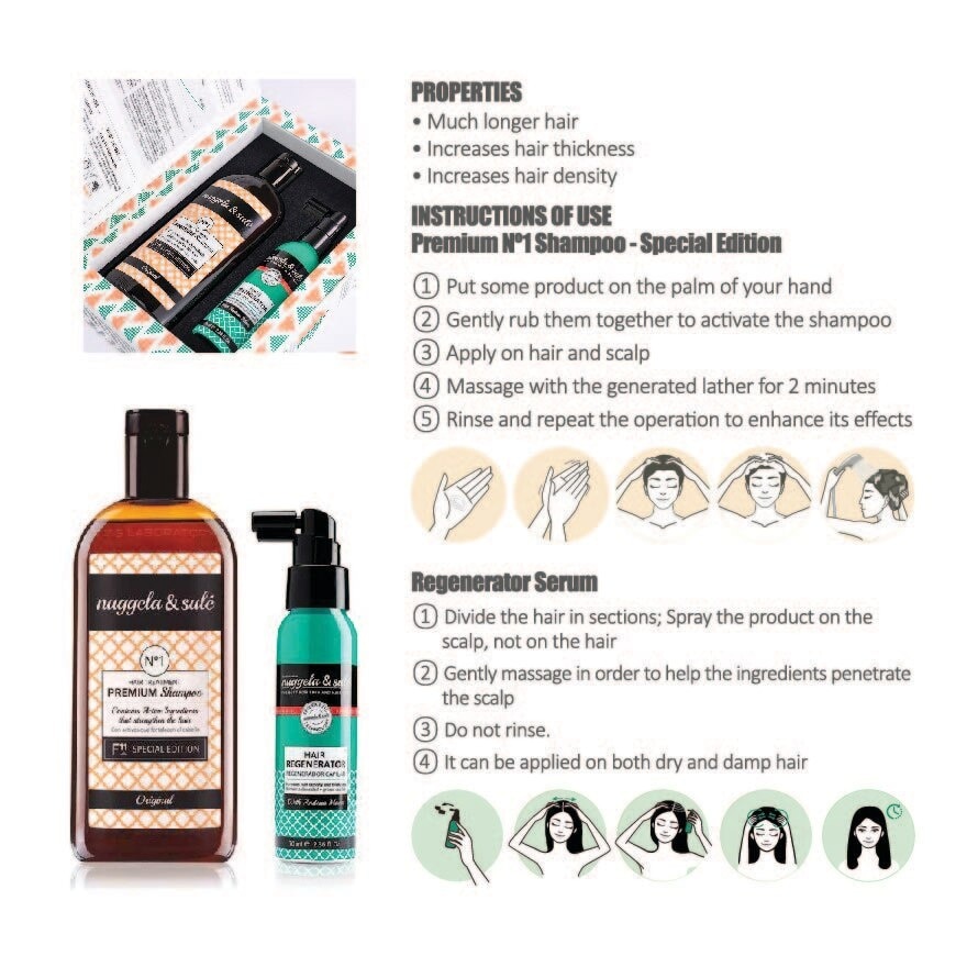 F11 Special Edition Treatment Hair Packset consists Premium Shampoo Original 250ml + Hair Regenerator 70ml