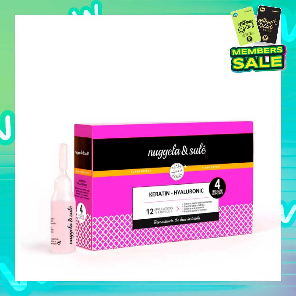 Keratin-Hyaluronic Ampoules (Reconstruct Hair Fibre + Strengthen Hair + Seal Split Ends) 40ml