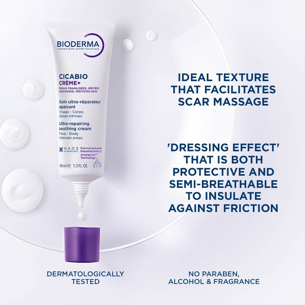Cicabio Crème+ Anti-itch & Anti-pain Soothing and Skin Repairing Moisturiser (Damaged Skin) 40ml image