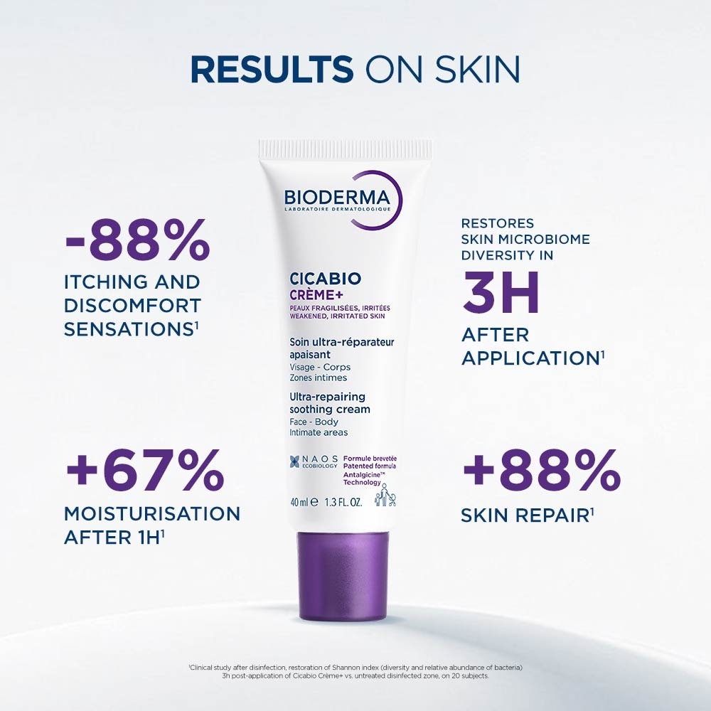 Cicabio Crème+ Anti-itch & Anti-pain Soothing and Skin Repairing Moisturiser (Damaged Skin) 40ml image