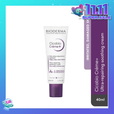 BIODERMA Cicabio Crème+ Anti-itch & Anti-pain Soothing and Skin Repairing Moisturiser (Damaged Skin) 40ml