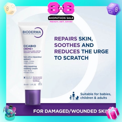 BIODERMA - Cicabio Crème+ Anti-itch & Anti-pain Soothing and Skin Repairing Moisturiser (Damaged Skin) 40ml