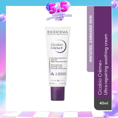 BIODERMA - Cicabio Crème+ Anti-itch & Anti-pain Soothing and Skin Repairing Moisturiser (Damaged Skin) 40ml