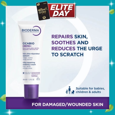 BIODERMA Cicabio Crème+ Anti itch & Anti pain Soothing and Skin Repairing Moisturiser (Damaged Skin) 40ml image