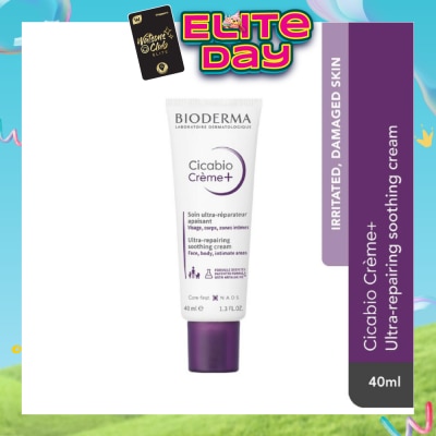 BIODERMA - Cicabio Crème+ Anti-itch & Anti-pain Soothing and Skin Repairing Moisturiser (Damaged Skin) 40ml