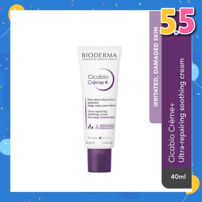 BIODERMA Cicabio Crème+ Anti-itch & Anti-pain Soothing and Skin Repairing Moisturiser (Damaged Skin) 40ml