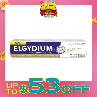 ELGYDIUM Multi Action Toothpaste Gel For Tooth Decay 75ml