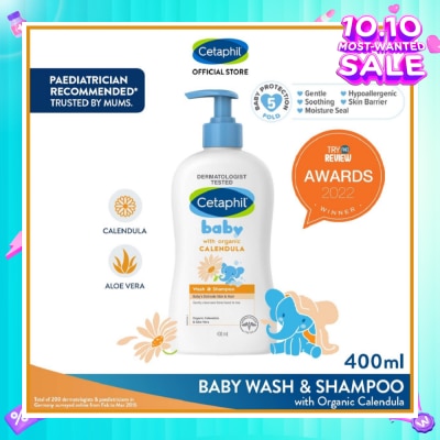 CETAPHIL BABY Wash & Shampoo with Organic Calendula 400ml