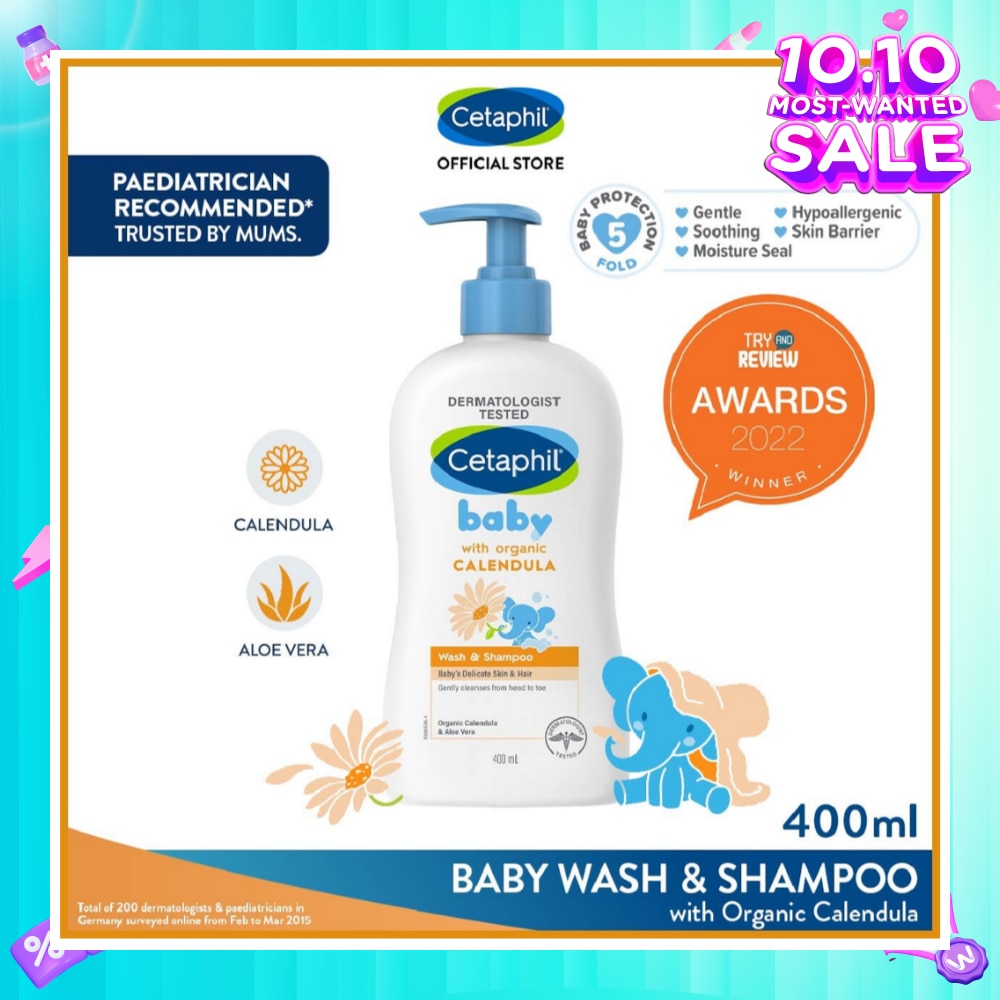 Wash & Shampoo with Organic Calendula 400ml